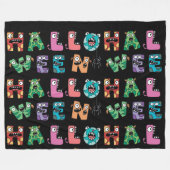 Funny Halloween Fleecedecke (Vorderseite (Horizontal))