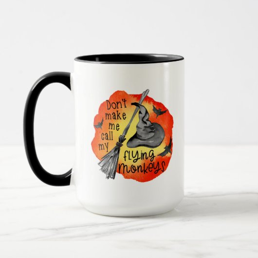 Funny Halloween FLYING MONKEYS Sprichwort Tasse (Links)