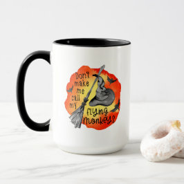 Funny Halloween FLYING MONKEYS Sprichwort Tasse