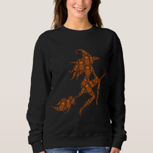 Funny Halloween Flying Witch Broom - Fruchtblüte P Sweatshirt