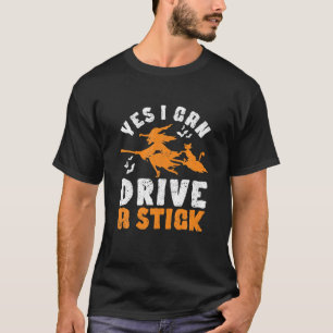 Funny Halloween Flying Witze Broom Ja ich kann fah T-Shirt