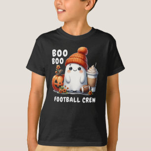Funny Halloween Football Boo Crew Niedlich Ghost T-Shirt