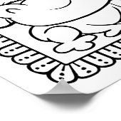 Funny Halloween Frog Lächeln Farbseite Poster (Ecke)