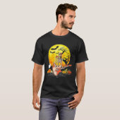 Funny Halloween Funny Skeleton Playing Guitar Pump T-Shirt (Vorne ganz)