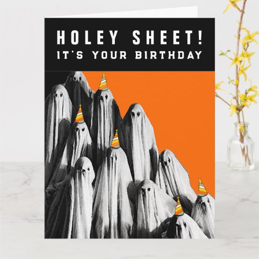 Funny Halloween Geburtstag Karte (Gelbe Blume)