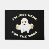 Funny Halloween Geist mit Bier Fußmatte (Vorderseite)