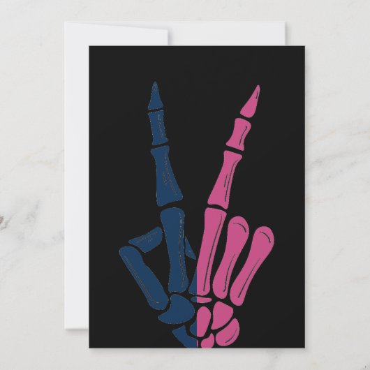 Funny Halloween Gender-Enthüllung Einladung (Rückseite)