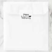 Funny Halloween Geschenke - Happy Halloween Quadratischer Aufkleber (Tasche)