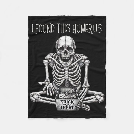 Funny Halloween Geschenke Skeleton fand ich diesen Fleecedecke (Vorderseite)