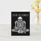 Funny Halloween Geschenke Skeleton fand ich diesen Karte (Gelbe Blume)
