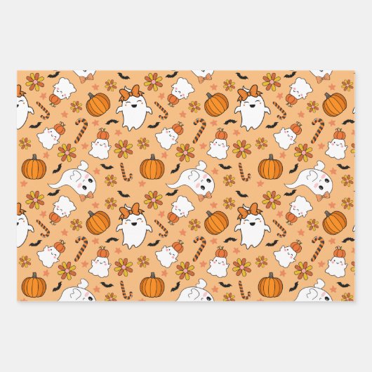 Funny Halloween Geschenkpapier Set (Vorderseite)