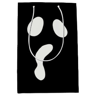 Funny Halloween Gesichtsghost beängstigendes Boom- Mittlere Geschenktüte
