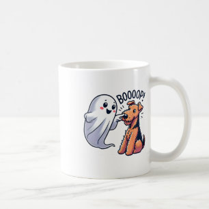 Funny Halloween Ghost Airedale Terrier Boop Lazy C Kaffeetasse