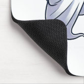 Funny Halloween Ghost Airedale Terrier Boop Lazy C Mousepad (Ecke)