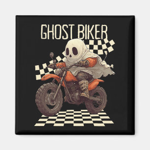 Funny Halloween Ghost Biker auf Motorrad Magnet