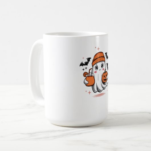 Funny Halloween Ghost Boo Jee Geist Halloween Kaffeetasse (Vorderseite Links)