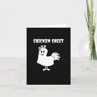 Funny Halloween Ghost Boo Sheet Pucken Hühnerblatt Karte