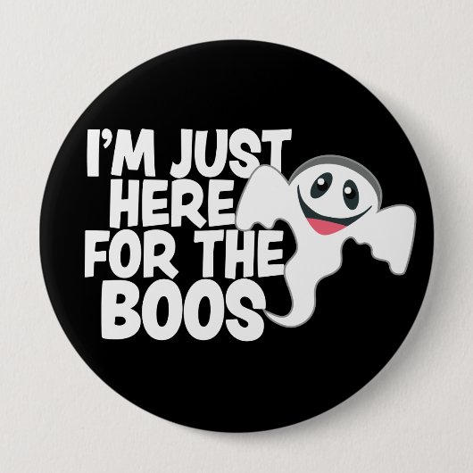 Funny Halloween Ghost Boos Pun Button (Vorderseite)