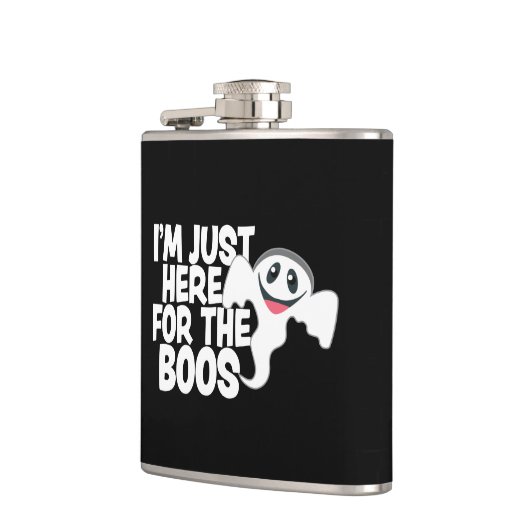 Funny Halloween Ghost Boos Pun Flachmann (Links)