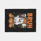 Funny Halloween Ghost Bruh Candy Ghost Costume Men Fleecedecke (Vorderseite (Horizontal))