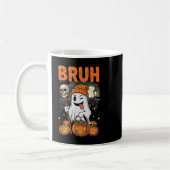 Funny Halloween Ghost Bruh Candy Ghost Costume Men Kaffeetasse (Links)