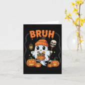 Funny Halloween Ghost Bruh Niedlich Candy Ghost Co Karte (Gelbe Blume)