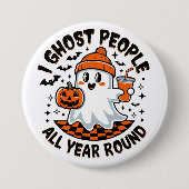 Funny Halloween Ghost Button (Vorderseite)