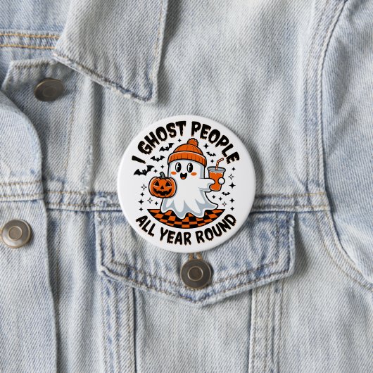Funny Halloween Ghost Button (Beispiel)