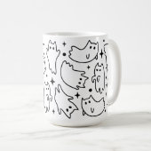 Funny Halloween Ghost Cat Für Katzen LoverMug Kaffeetasse (VorderseiteRechts)