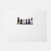 Funny Halloween Ghost Cat Spooky Black Cat Lover Fußmatte (Vorderseite)