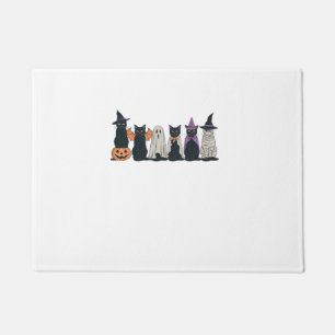 Funny Halloween Ghost Cat Spooky Black Cat Lover Fußmatte