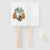 Funny Halloween Ghost Cow Fächer (Vorne und Hinten)