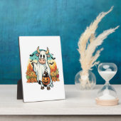 Funny Halloween Ghost Cow Fotoplatte (Seite)
