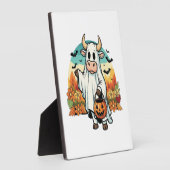 Funny Halloween Ghost Cow Fotoplatte (Seite)