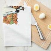 Funny Halloween Ghost Cow Geschirrtuch (Viertel Falte)