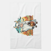 Funny Halloween Ghost Cow Geschirrtuch (Vertikal)