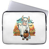 Funny Halloween Ghost Cow Laptopschutzhülle (Vorderseite)
