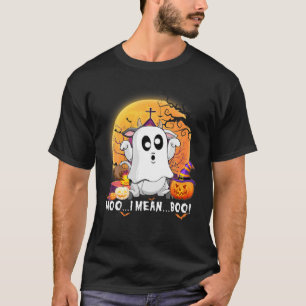 Funny Halloween Ghost Cow Moo I Gemein Boo Pumpkin T-Shirt