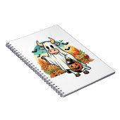 Funny Halloween Ghost Cow Notizblock (Rechte Seite)
