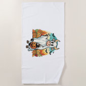 Funny Halloween Ghost Cow Strandtuch (Vorderseite)