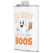 Funny Halloween Ghost Design - "I'm Here for the B Flachmann (Links)