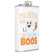 Funny Halloween Ghost Design - "I'm Here for the B Flachmann (Rechts)