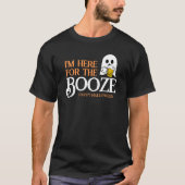 Funny Halloween Ghost Drink Bier hier für Booze T-Shirt (Vorderseite)