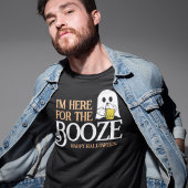 Funny Halloween Ghost Drink Bier hier für Booze T-Shirt
