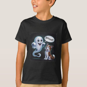 Funny Halloween Ghost Husky Dog Boop Albern Puppy T-Shirt