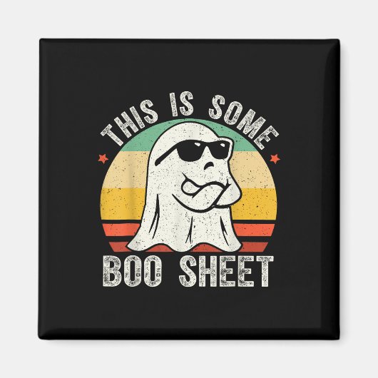 Funny Halloween Ghost Kostüm Vintag Mens Frauen Magnet (Vorne)