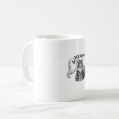 Funny Halloween Ghost Maine Coon Cat Boop Easy Laz Kaffeetasse (Vorderseite Links)