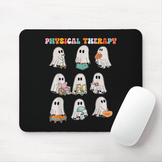 Funny Halloween Ghost Physical Therapy Pt Physical Mousepad (Mit Mouse)