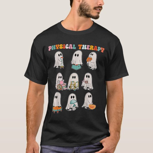 Funny Halloween Ghost Physical Therapy Pt Physical T-Shirt (Vorderseite)