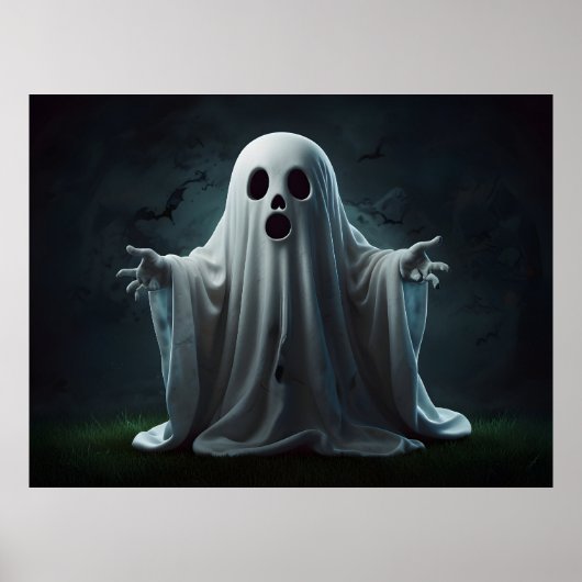 Funny Halloween Ghost Poster (Vorne)
